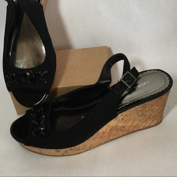 Laura Ashley Shoes - Laura Ashley IMBER gemstone Sling back Wedges